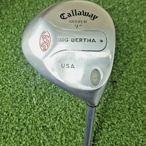 Callaway Big Bertha Driver 9* / RH / Regular Graphite ~44.75"/ NEW GRIP / jd7941