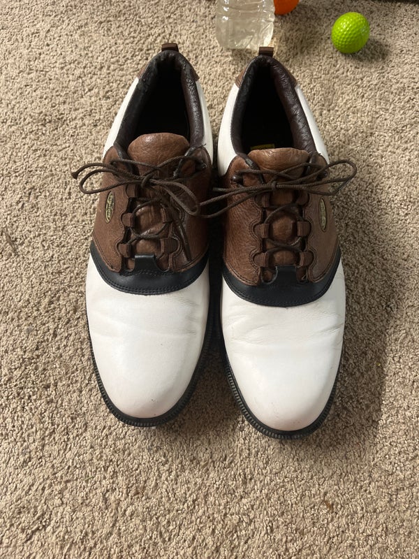 Used Men's Size 11 (Women's 12) Adidas Bounce Golf Shoes White/Black ...