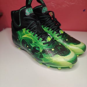 Under Armour Spotlight Lux MC LE Slime Football Cleats Size 10.5