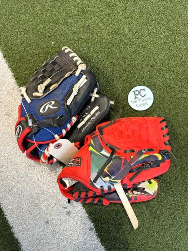 TEE BALL GLOVE PACK - Right Hand Throw Baseball Gloves 10" & 9"