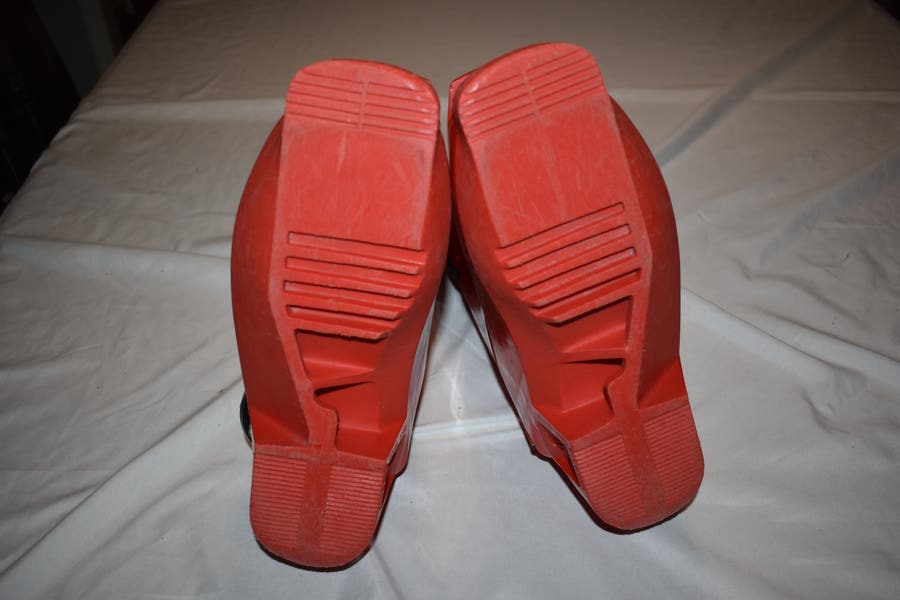 Rare Vintage - Spyder / Hanson Downhill Ski Boots, Red, Top