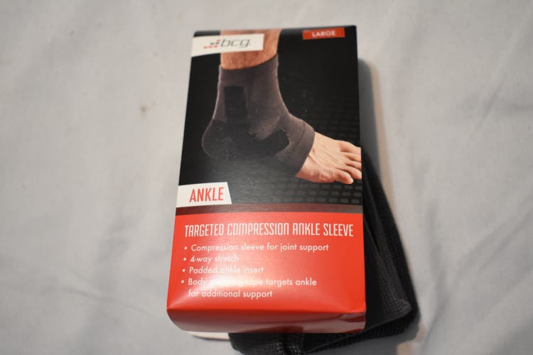 NEW - BCG Targeted Compression Ankle Sleeve, Large