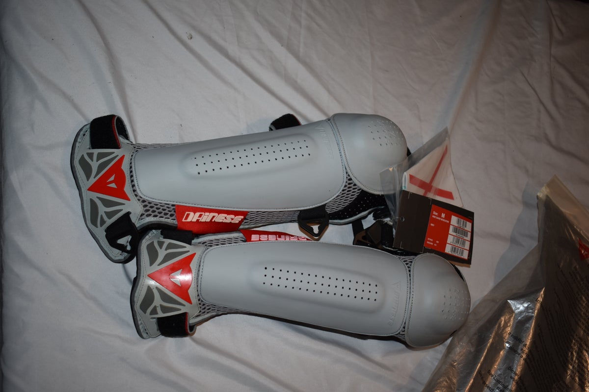 NEW - Dainese Revolution Knee/Shin Protection, Gray, Adult Medium - In Package
