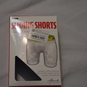 NEW - Franklin Compression Sliding Shorts w/Cup Pocket, White, Youth Large