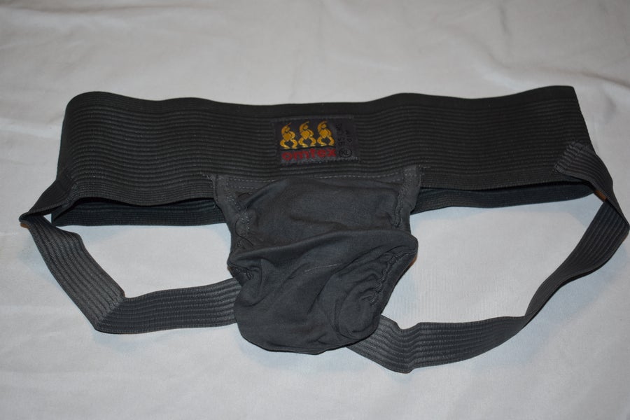 NEW - Omtex Jock Strap w/Cup Pocket, Gray, XL