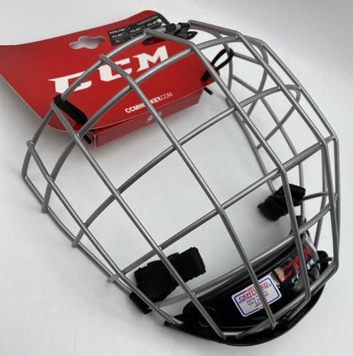 NEW CCM FL40 Cage, Silver, Size Large