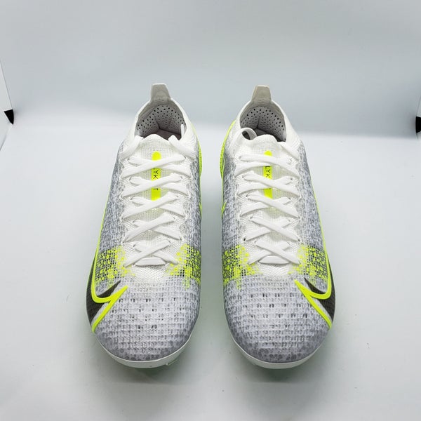 NIKE MERCURIAL VAPOR 14 ELITE SG PRO WHITE-BLACK-SILVER-VOLT SZ 8  [DD3687-108]