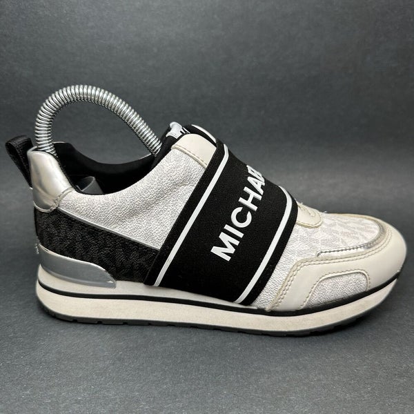 Michael Kors Women's Teddi Slip On Trainers Shoes Sneakers White
