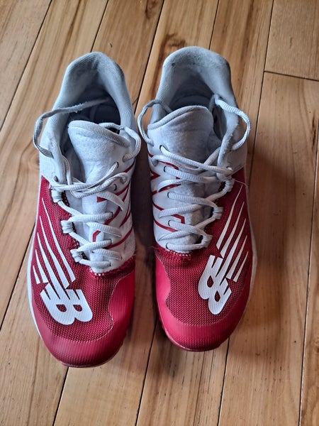 Red Used Men's Size 8.0 (Women's 9.0) Turf Cleats New Balance Low Top 4040