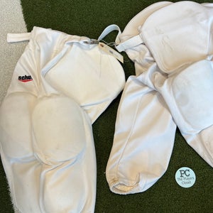 White Youth Unisex Used Large Schutt Game Pants