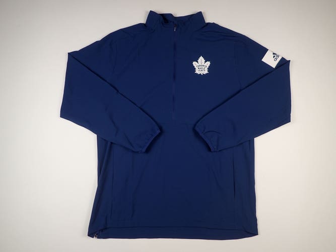 Toronto Maple Leafs Pro Stock Return Adidas Pull Over Light Jacket Medium