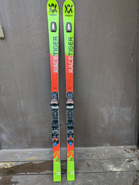 Used Volkl 178 cm Racing Racetiger GS Skis With Bindings Max Din 16