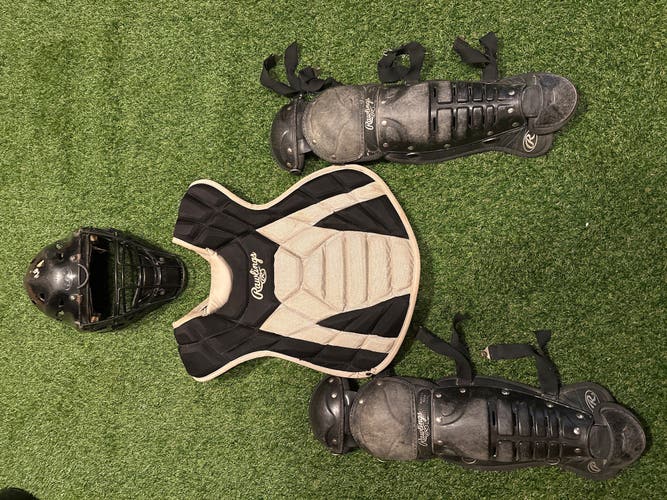 USED: Rawlings catchers gear youth