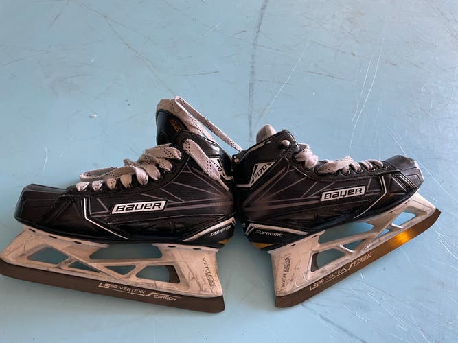 Used Bauer Size 4.5 Supreme S170 Hockey Goalie Skates with Carbon 5G blades