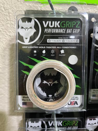 VukGripz White Bat Grip Baseball/Softball