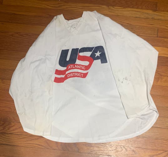 White USA Atlantic District Large  Jersey