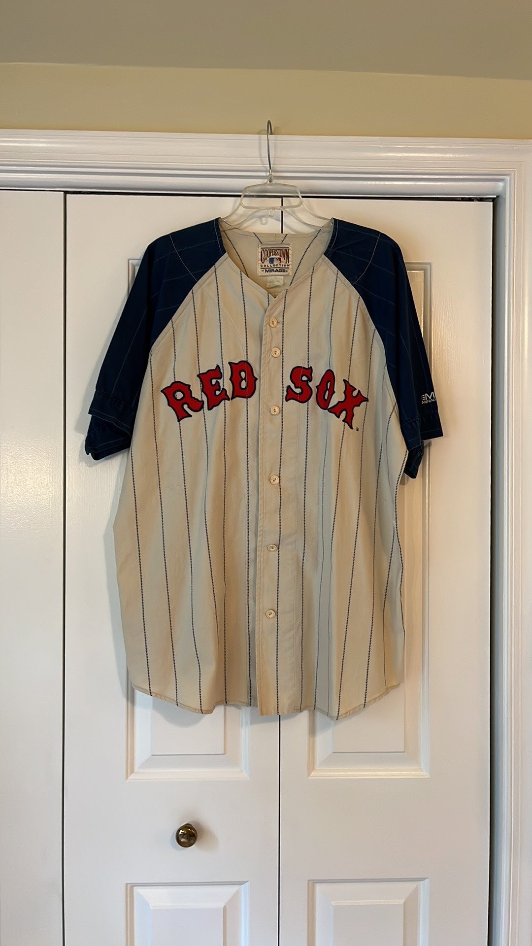Boston Red Sox Vintage Starter Pinstripe Jersey M 