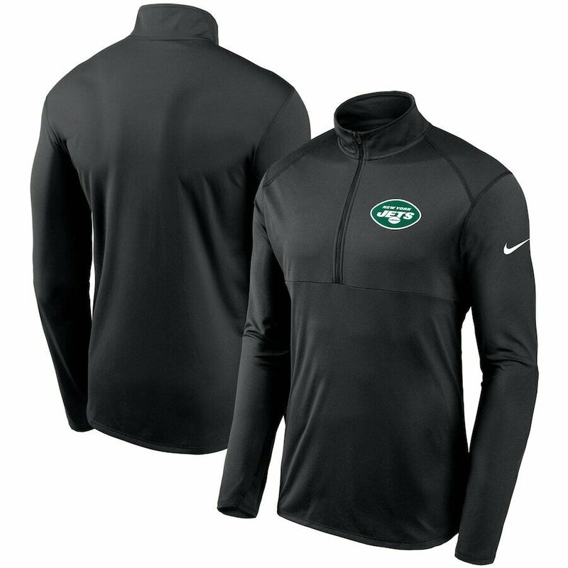 Nike Men's Nike Black New York Jets Sideline Player Quarter-Zip Jacket