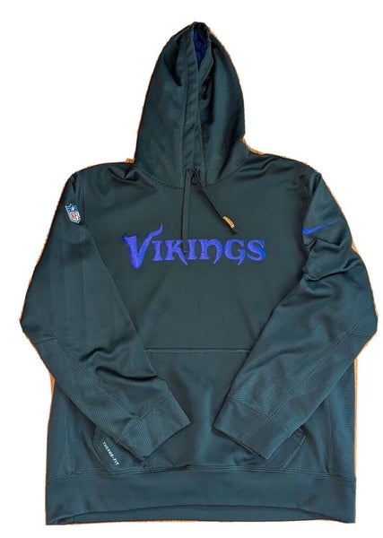 Minnesota Vikings Hoodie Nike Mens Large L NFL On Field Apparel Therma Fit  Gray