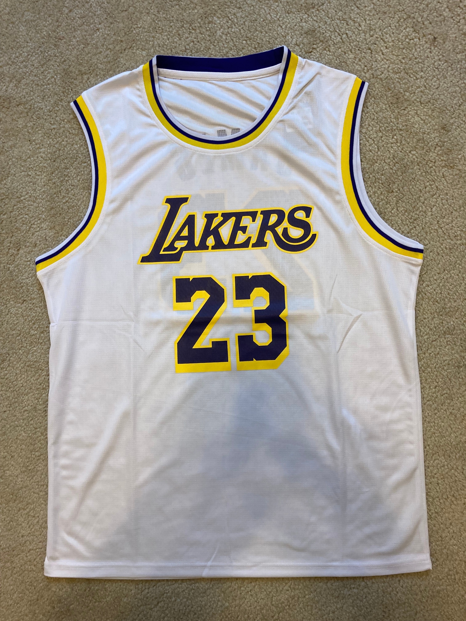 Men's LeBron James Jersey - S-XL - White - Lakers