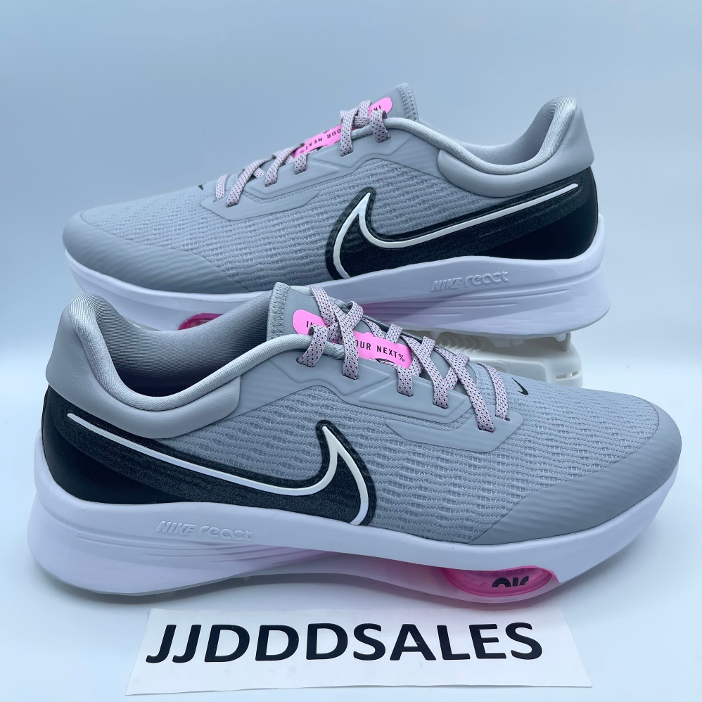 Nike Air Zoom Infinity Tour Next% Golf Shoes Wolf Grey Pink DC5221-060 Men’s Size 9
