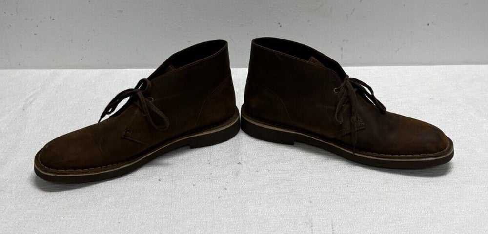 seguridad comodidad Corte de pelo Clarks Classic Brown Leather Gum Sole Desert Boots US Men's 12 EU 46  EXCELLENT | SidelineSwap