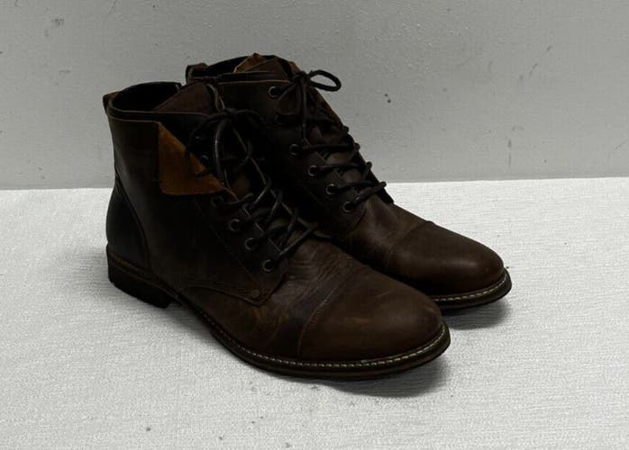 Bull Boxer Kelden High-Quality Brown Leather Side Zip Boots Brown US 13 EU 46