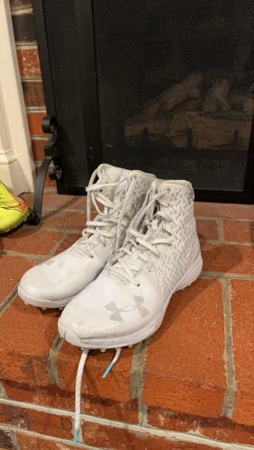 UA women’s high top lacrosse turf cleats