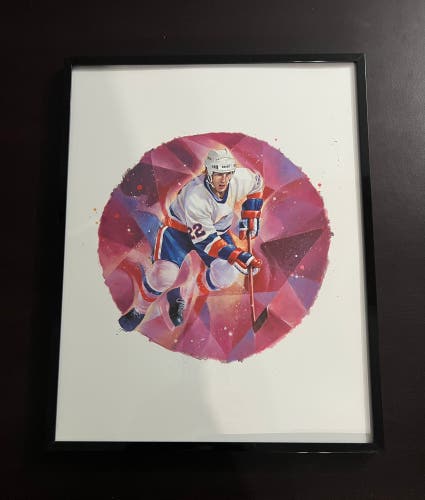 Framed Mike Bossy Lithograph