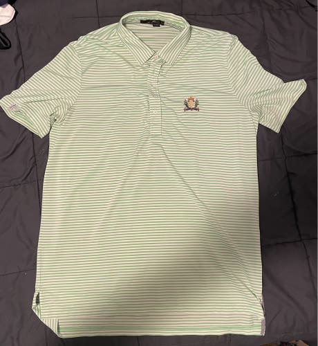 RLX POLO ( XL ) - GREEN/ WHITE STRIPED