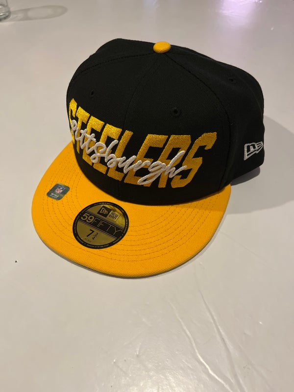 New Era Pittsburgh Steelers Draft Fitted Hat 59Fifty Size 7 3/8