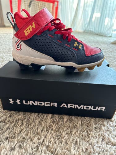 Blue Kid's Molded Cleats High Top Bryce harper