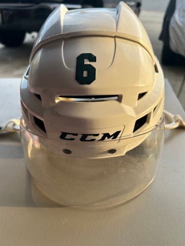 Large White CCM Helmet