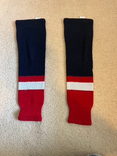 CCM Ice Hockey socks navy blue with white and red