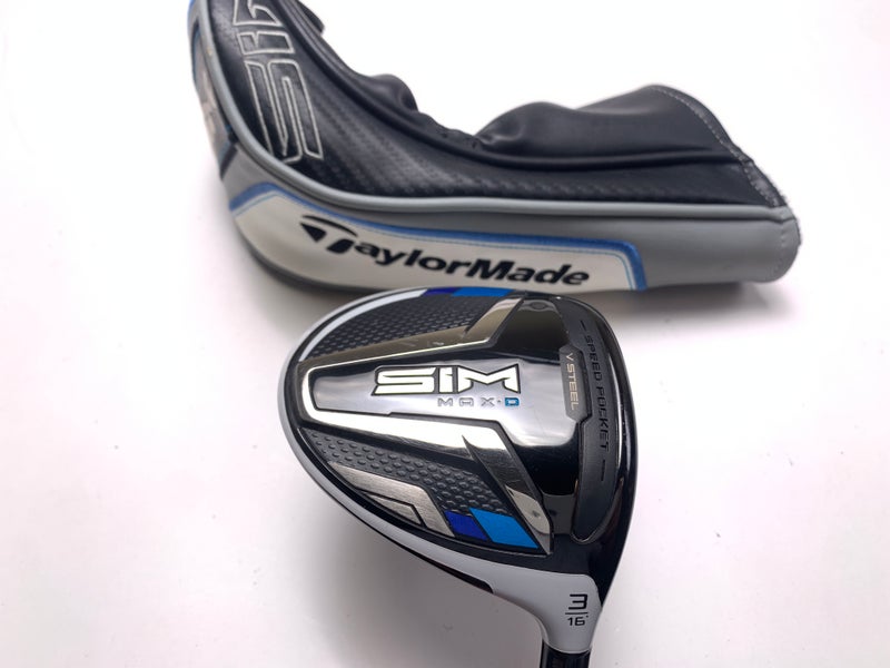 Taylormade SIM MAX-D 3 Fairway Wood 16* Helium 5F3 Regular RH HC Oversize Grip