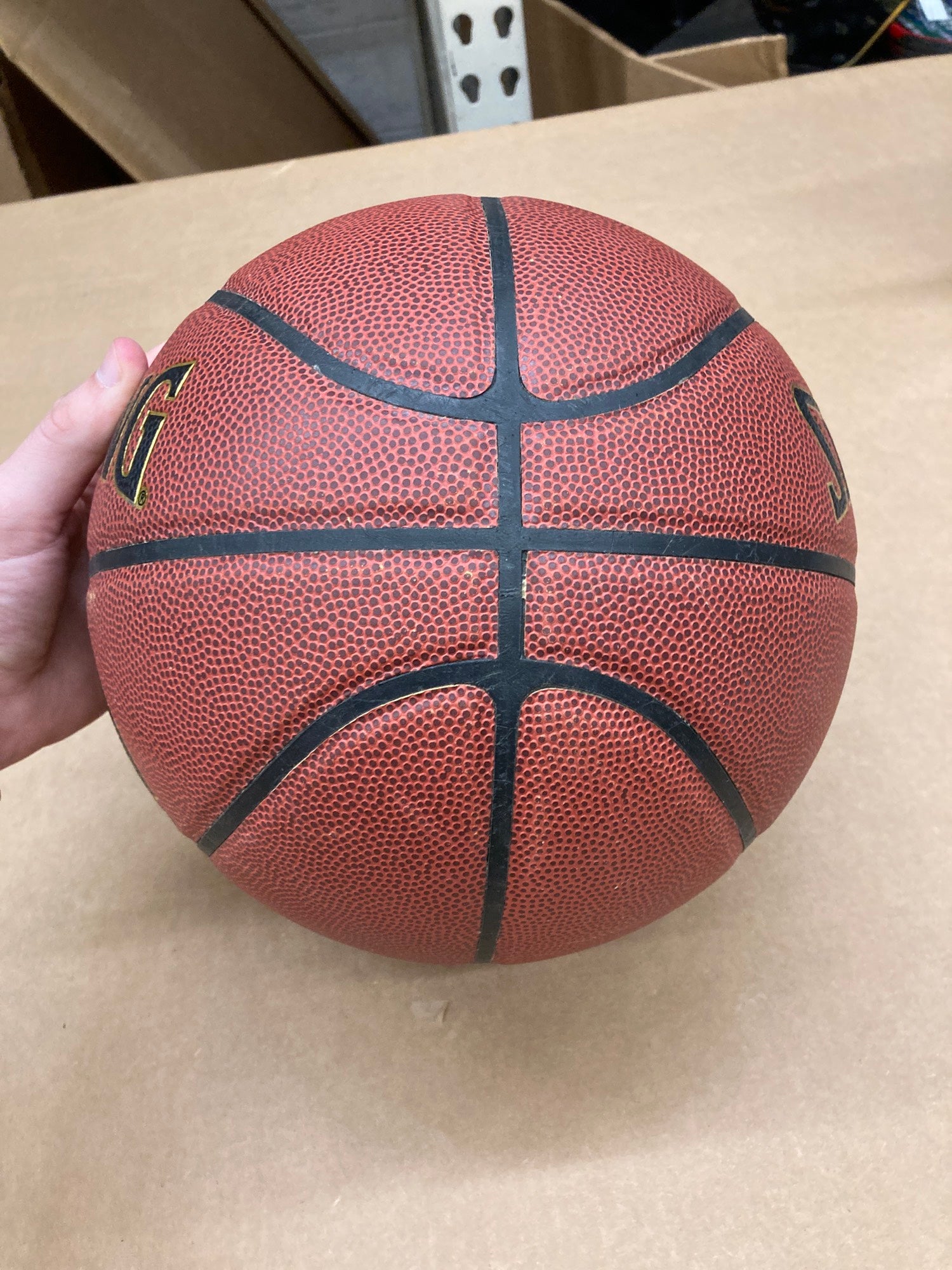 Used Spalding NBA Grip Control Game Ball Basketball