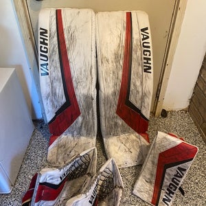 NCAA Vaughn SLR2 Goalie Full Set Pads and Gloves and Blocker