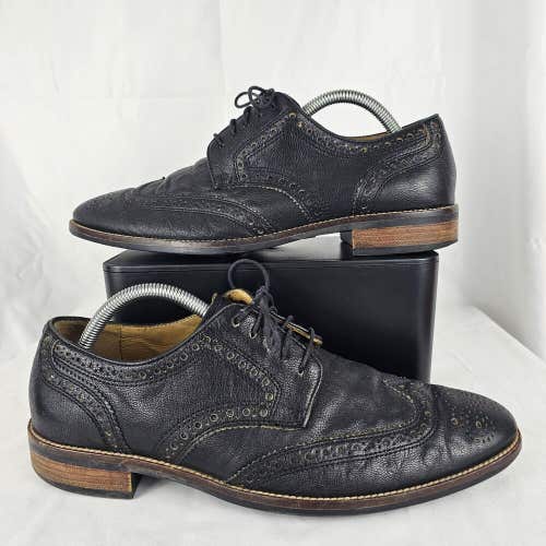 Cole Haan Shoes Grand OS Mens Black Leather Wingtip Dress Oxfords C12227 Sz 8.5B