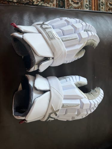 Used Player's STX Large Rzr Lacrosse Gloves