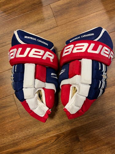 Montreal Canadiens Pro Stock Bauer 14” Gloves
