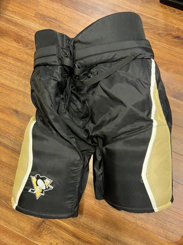 Senior Large Bauer Pro Stock Custom Pro Hockey Pants Penguins Orpik