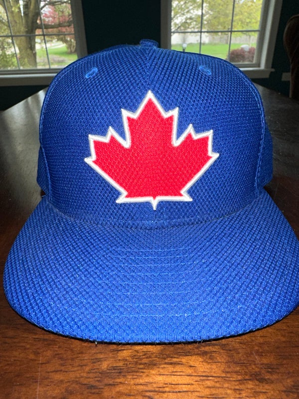 Jays batting practice cap features jumbo Maple Leaf