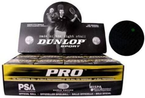 Dunlop Sports Pro XX High Altitude Squash Balls, Single Green Dot, Box of 12