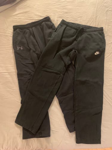 2x Black Used Men's Nike / Under Armour Pants