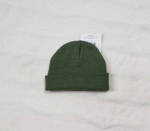Adult Tight Knit Beanie Toboggan One Size Olive Solid Color Mission Ridge NWT