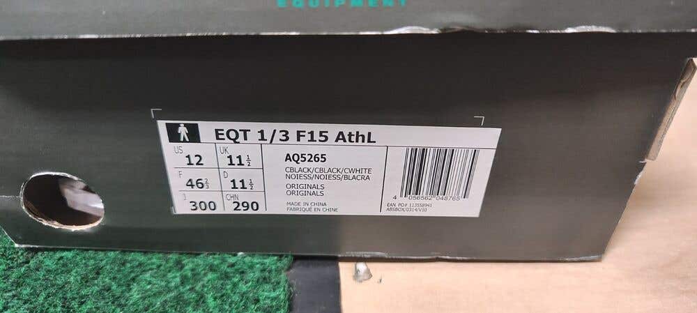 Size 12 - adidas EQT 1/3 F15 Athleisure Black