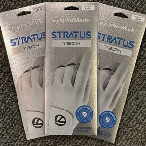 (3) TaylorMade Stratus Tech Golf Glove Bundle Pack Lot Medium M New #84332