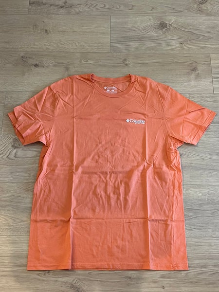 Columbia PFG Performance Fishing Gear Orange T Shirt XL