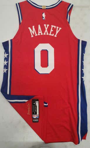 Nike Philadelphia 76ers TYRESE MAXEY 2020-21 Team Issued ROOKIE Statement JERSEY