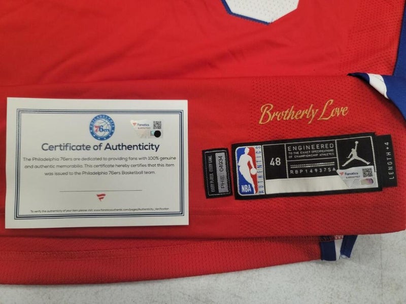 Tyrese Maxey Philadelphia 76ers Autographed Red Nike Statement